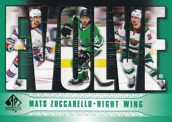 insert karta MATS ZUCCARELLO 23-24 SP Authentic Evolve Green číslo E-11